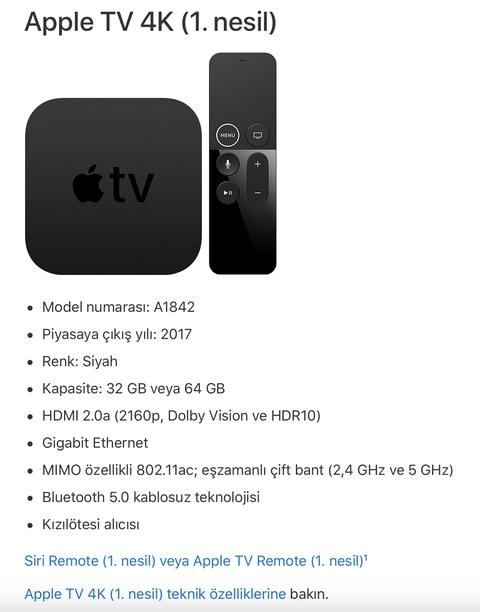 Apple TV 4K (1. nesil)