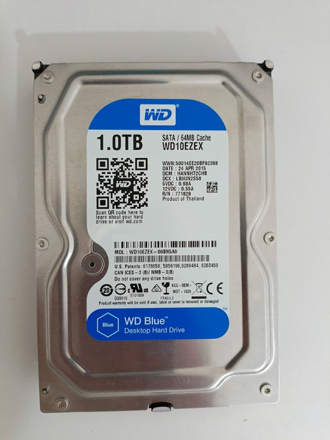 1TB WD Blue 7200RPM Sata 3.0 64Mb 3,5" Sabit Disk (WD10EZEX)