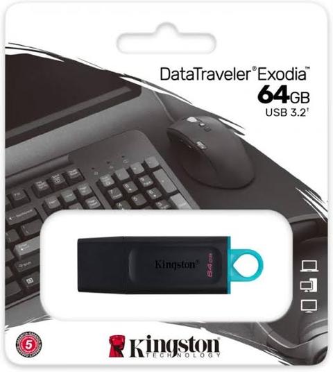 Kingston DataTraveler Exodia 32GB & 64 GB USB 3.2 Gen USB Bellek