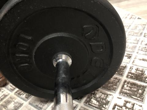 Satılık Delta Krom Barbell + 30 Kg Döküm Ağırlık (2x10KG, 2x5KG)