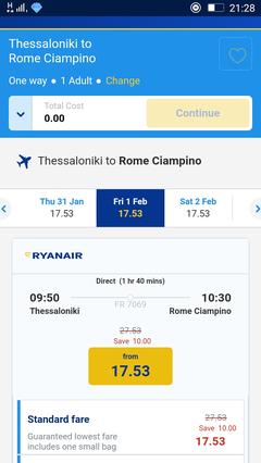 İtalya - Uçak Bileti 17 €