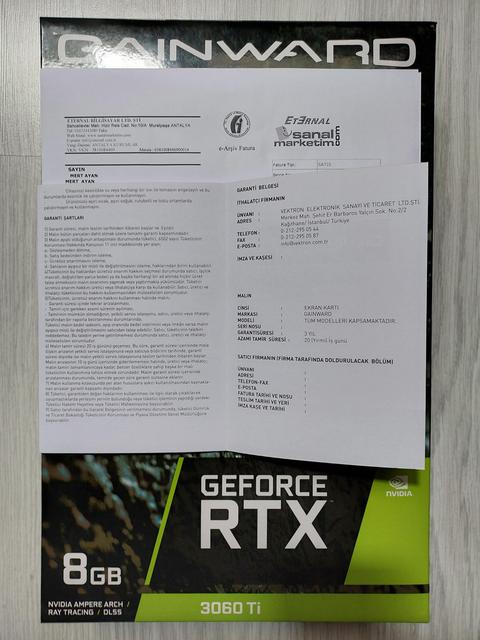 RTX 3060 Ti -SAMSUNG BELLEK, TR GARANTİ, KFG TAM- rtx3060ti