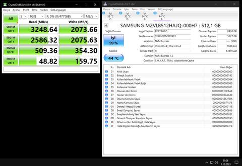 [SATILIK] SAMSUNG MZVLB512HAJQ-000H7 : 512,1 GB / NVMe M2