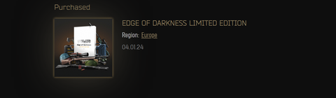 ESCAPE FROM TARKOV EDGE OF DARKNESS LIMITED EDITION