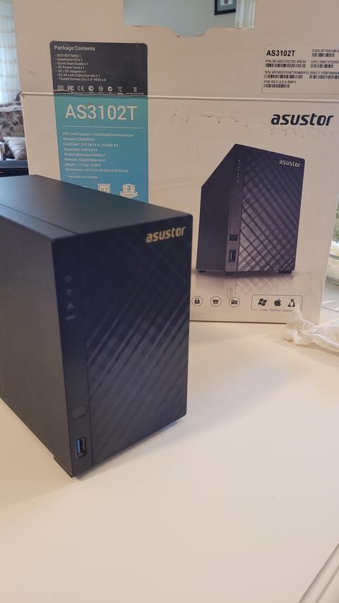 Asustor as 3012t  2* 4gb WD