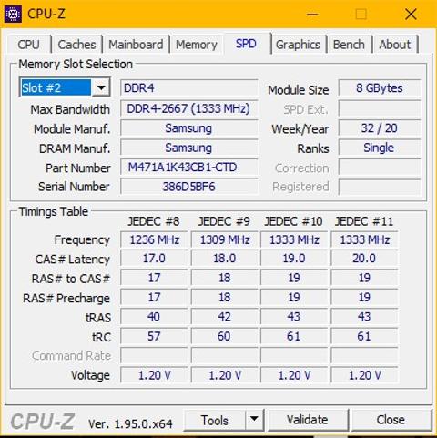 2x8 GB 2666 MHZ SAMSUNG LAPTOP RAM