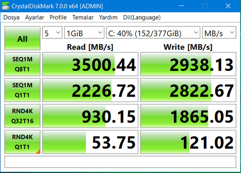 Micron 512GB NVMe M.2 SSD (3500MB Okuma / 3000MB Yazma) [SIFIR GİBİ]