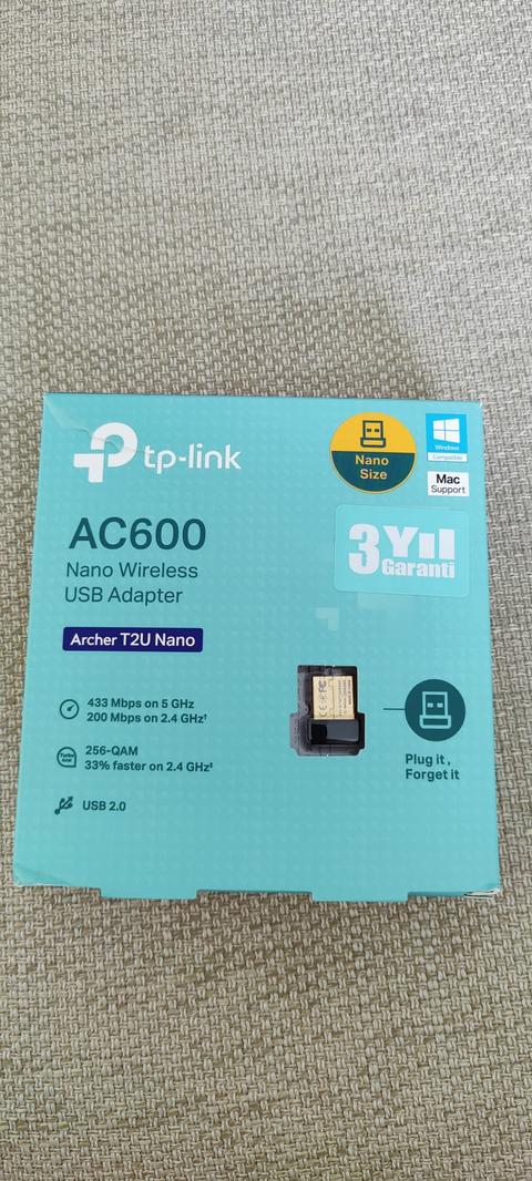 TP-LINK ARCHER T2U AC600 NANO WIRELESS USB ADAPTÖR