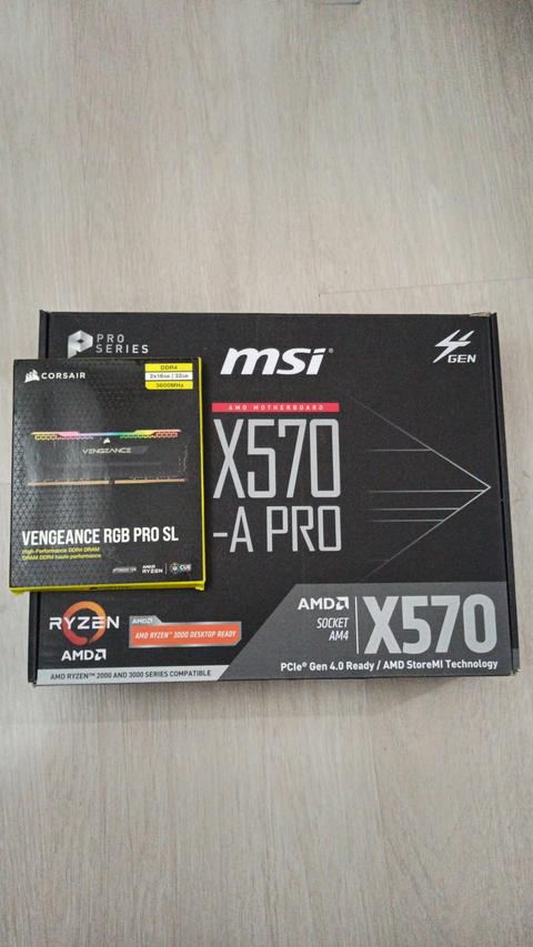 [SATILDI] 5900X - MSI X570-A PRO - Corsair Vengeance RGB PRO SL 32GB (2x16) DDR4 3600 Mhz CL18