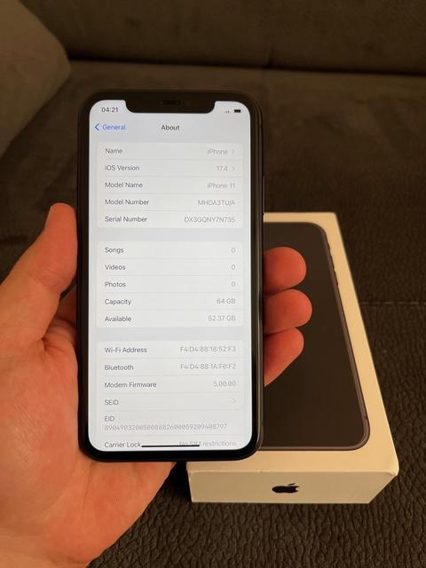 iPhone 11, Siyah, 64 GB