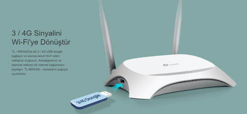 [Satıldı] TP-LINK TL-MR3420 3G/4G 300Mbps Router Repeater Access Point