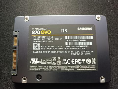 Samsung 2TB 870 QVO SATA 3.0 SSD