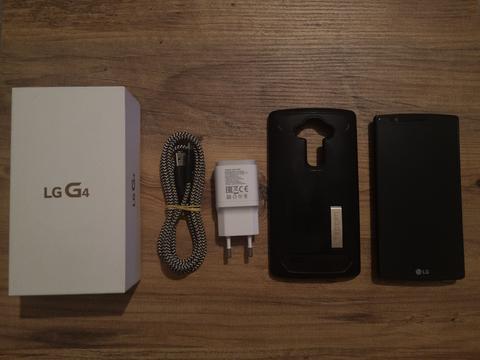 (Satıldı) Lg G4 32Gb (Siyah Deri) - Spigen Rugged Armor Kılıf