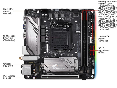 GIGABYTE Z390 AORUS PRO WIFI + I7 8700 + G.SKILL 2X8GB 3600MHZ