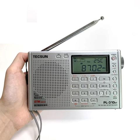 TECSUN PL-310ET DSP STEREO DÜNYA RADYOSU FM/SW/MW/LW GÜMÜŞ SIFIR