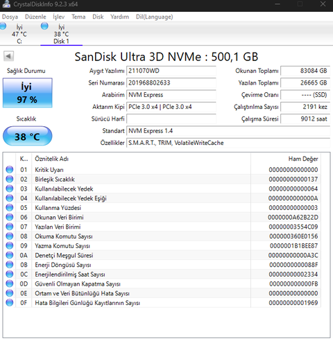 [SATILDI] Sandisk Ultra Nvme 3D 500GB