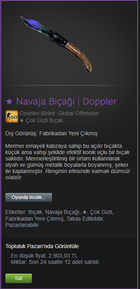 Cs Go Navaja Knife Doppler (Fn)