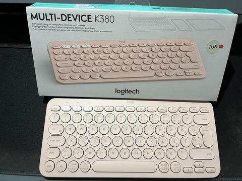 [SATILDI] [SATILIK] Logitech K380 Kablosuz Multi-Device Klavye Pembe Rose Türkçe Q