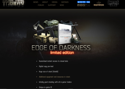 Escape From Tarkov EDGE OF DARKNESS Edition hesabı Alınır