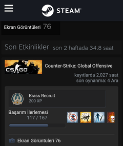 Csgo Seçkin Global 762 kazanma 2000 saat