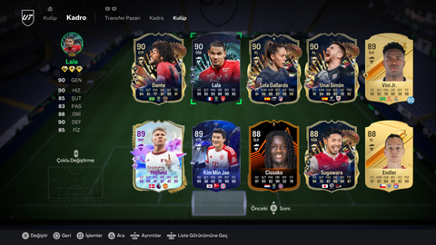 FULL KADROLU+550K COINSLI EA FC 24 HESABI