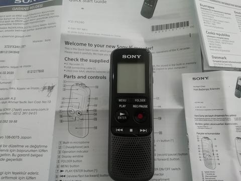 Sony ICD px240 ses kayıt cihazı