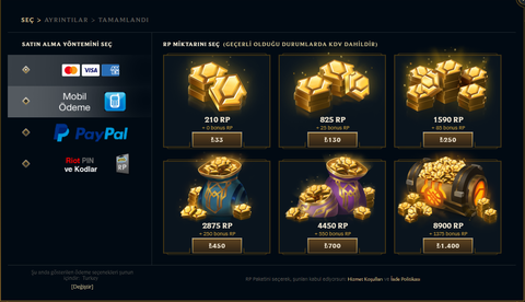 LOL 10K RP Gift ile %40 İndirimli