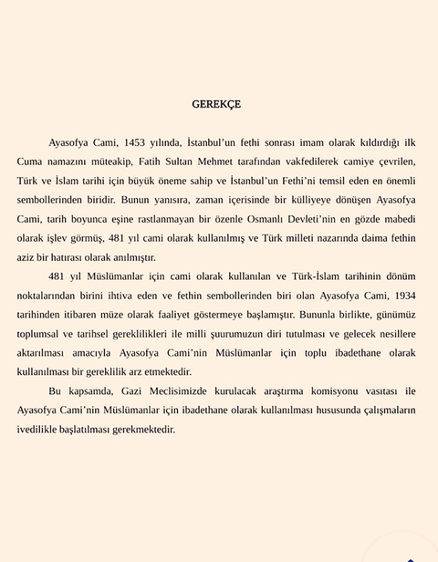 AYASOFYA CAMİİ İBADETE AÇILDI (TEŞEKKÜRLER EN BAŞTA İYİ PARTİ OLMAK ÜZERE AKP)