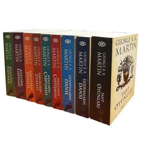 Game of Thrones Seti 9 Kitap Kutulu Okunmadı Temiz