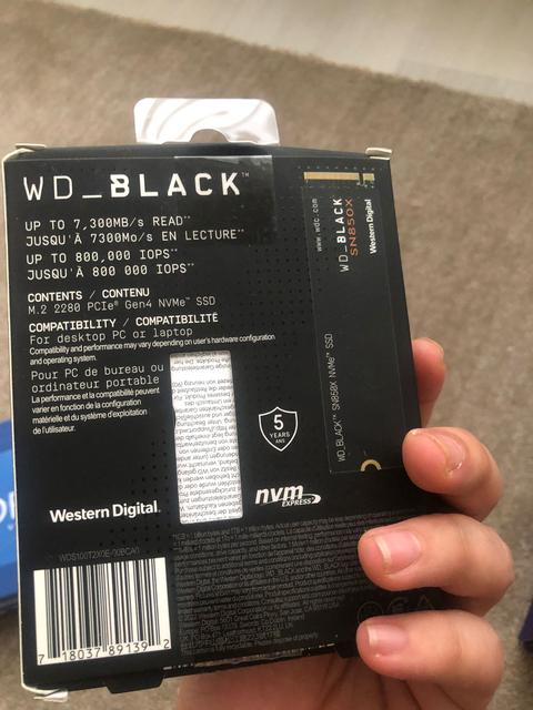 (fiyat düştü)1 TB Western Digital Black SN850X WDS100T2X0E PCI-Express 4.0 M.2 SSD