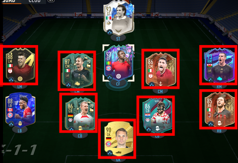 Fifa 23 FUT PC [2 milyon değerinde Kadro] + [600k coins][93 ikon Sanchez + 93 Mane sbc + 88 Davies ]