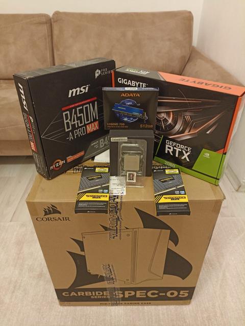 GAMING PC RTX-RX EKRAN KARTLARI / AMD RYZEN 5 3600/4500-16 GB RGB RAM-500 GB M2 SSD