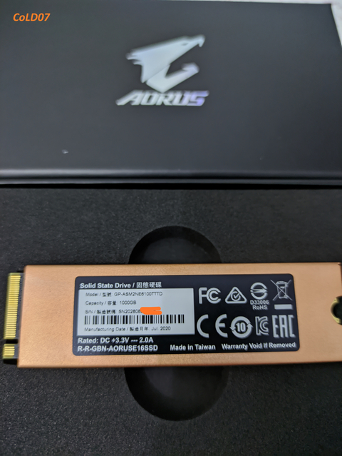 Gigabyte AORUS NVMe Gen4 1 TB M.2-2280 SSD