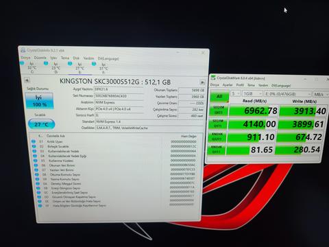 [SATILDI] 1 TB KİOXİA EXCERIA G2 / 512 GB KİNGSTON KC 3000 GEN 4 / NVME M2 LER