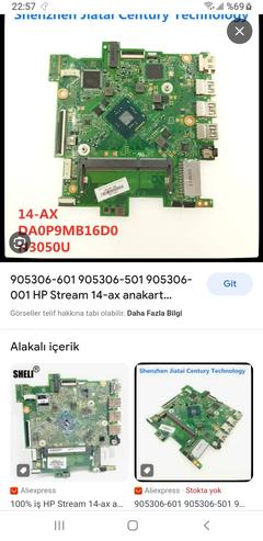 Hp stream Leptop 14-axOXX Model N3050 N3060 Uyumludur Resimlerden bakabilirsiniz