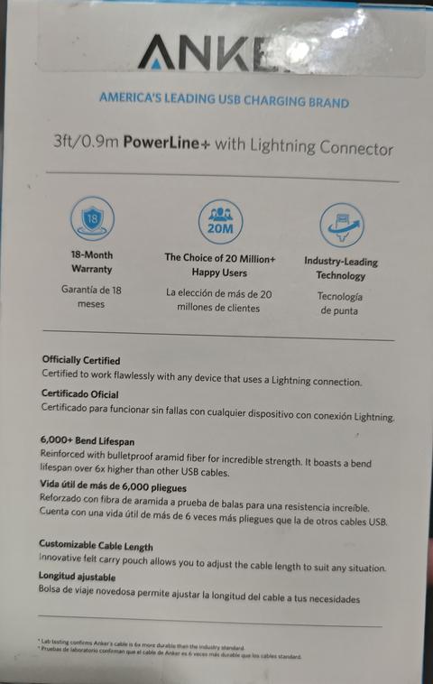 Anker powerline+ lightning 0.9m (fiyatı düşürdüm)