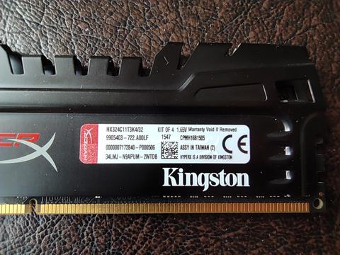 Kingston 32GB (4x8GB) HyperX Beast DDR3 2400mhz XMP Ram