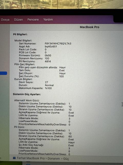 [SATILDI] MACBOOK PRO M3 14inç 16GB Ram 512GB Ssd Garantili