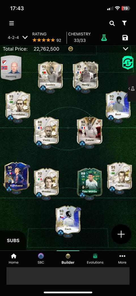 SATILIK FC HESABI (DIV1) (23m)- RONALDINHO-TOTY BEST-TOTY KARCHAOUI-HENRY TS-EUSEBIO CT-PUSKAS TS