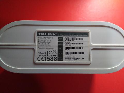 TP-LINK TD-W9970v3 300 Mbps VDSL Modem ( Başarılı ürün , Sorunsuz , İkinci El)