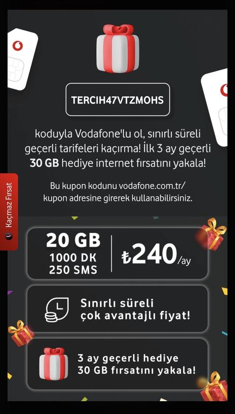 Vodafone Link AT 58 GB - Ev İnterneti 500TL Kazan Referans Konusu