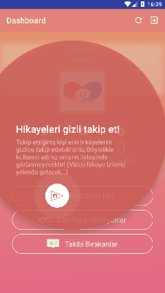 Instagram Takibi Bırakanlar, Takip etmeyenler ve Gizi Story izleme