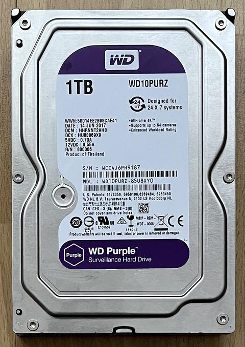 WD Purple WD10PURZ 1TB 3.5 inch HDD / satıldı: bizial