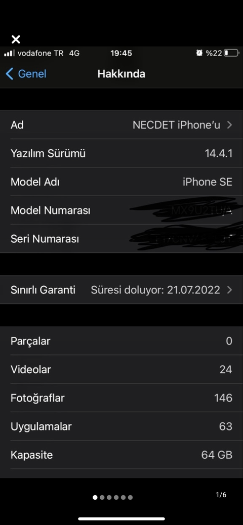 İphone se 2020 64gb red 3500tl