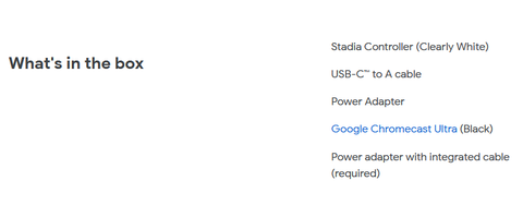 Google Stadia Controller + Chromecast Ultra Premiere Edition