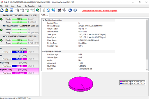 Az kullanılmış arşivlik 1tb - 1,5tb diskler