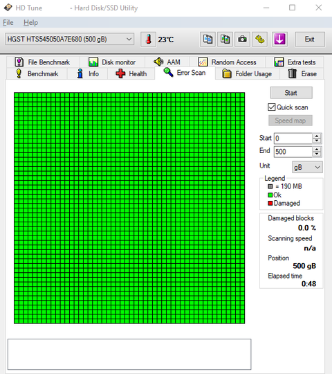 HGST 500GB 2.5 Harddisk SATA3 %100 Sağlık Tertemiz