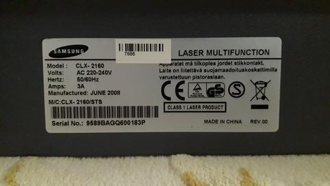 Samsung CLX-2160 Çok Fonksiyonlu Renkli Lazer Yazıcı