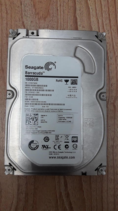 Seagate 1tb 3.5" Desktop Hdd St1000dm003 Sata 3.0 7200 Rpm Harddisk  ​