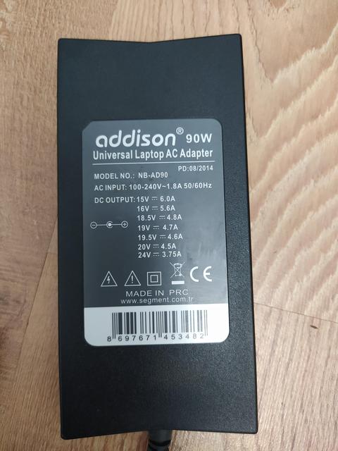 Addison NB-AD90SLIM 90W Notebook Slim Universal Adaptör